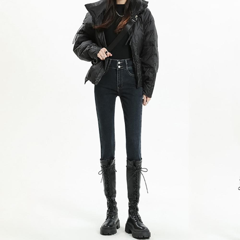 Korean Skinny Small-footed Jeans Women's New Spring and Autumn Slim-fitting and Thin Versatile Small Pencil Pants Trendy