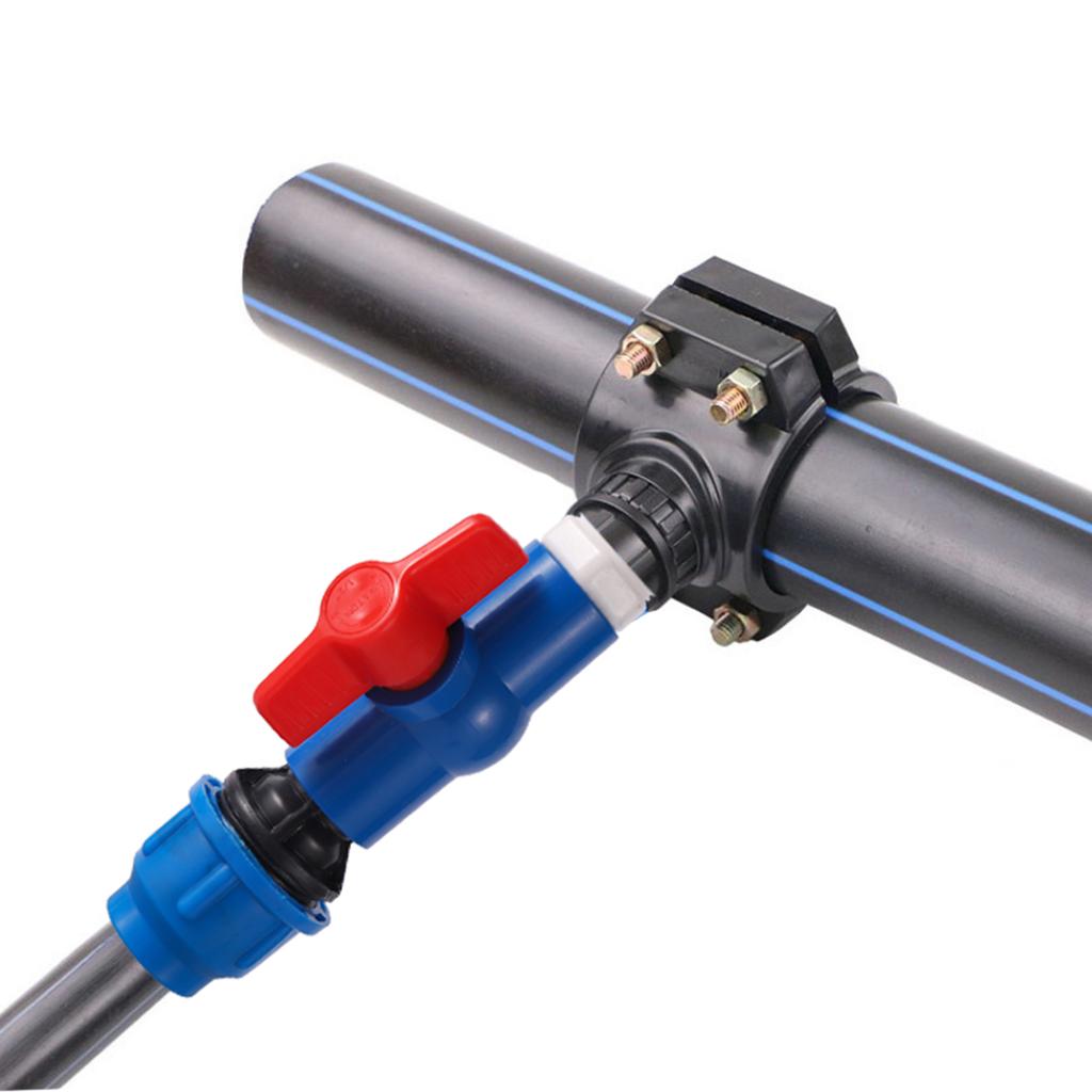 Clip Saddle Drain Connector Pe Main Pipe Repair Parts 75mm To 27mm/75mm Diverter Valve Agricultural Garden Water Connector