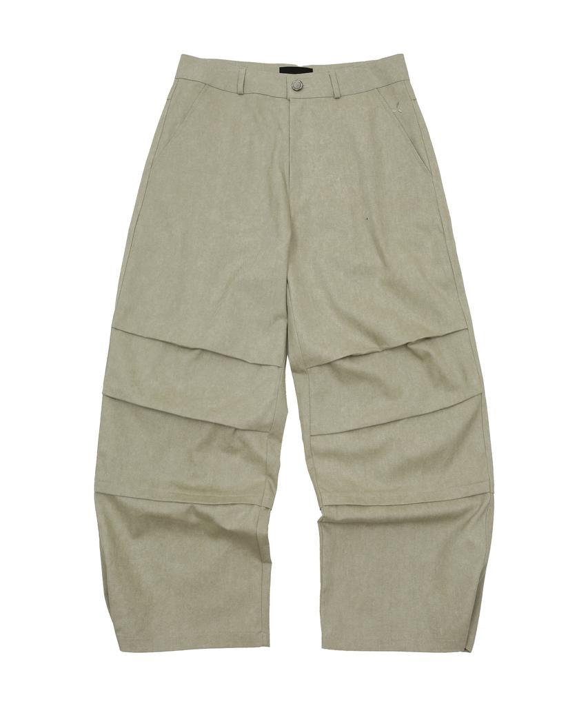 Bipitudiseuodeo Dual Tuck String Pants Beige