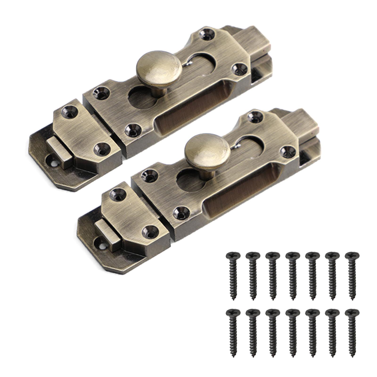 

Простая в установке защелка для дверного замка Push Pull без сверления, подходит для дверей различной толщины для домашнего аксессуара коричневый