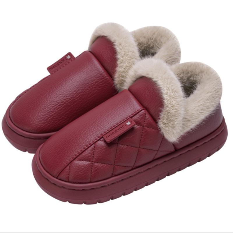 

Waterproof cotton slippers women s autumn and winter new indoor home thermal bag and thick-soled non-slip cotton shoes men s outer wear 40 -41 [Suitable for 39-40]