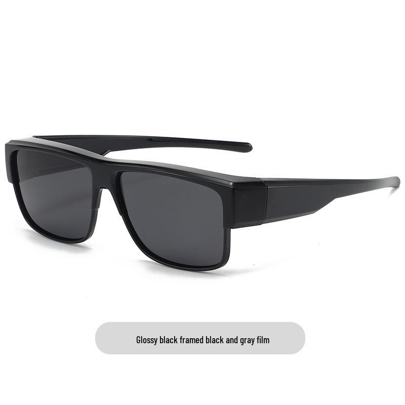 2024 Men s Polarized Clip-on Prescription Sunglasses, Square TR90 Sun Protection for Driving Fishing (Model 835).