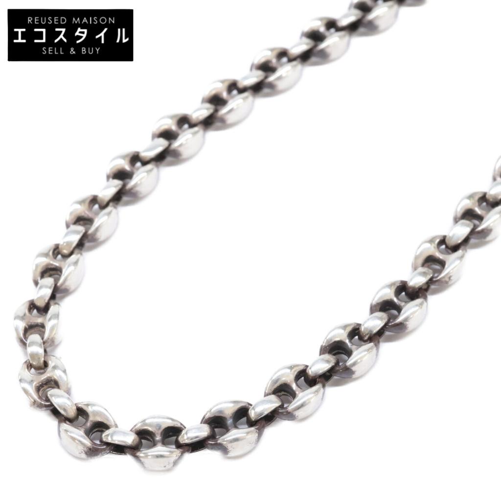 TIFFANY&Co. 925 x K18 Vintage Anchor Chain Necklace Silverx yellow goldUsed