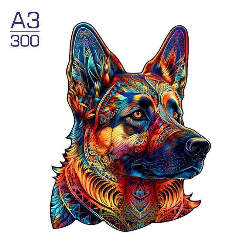Wooden Puzzle Adult Kids Jigsaw Puzzles Puppy Dog 3D Animal Puzzles Boutique Gift Box Packaging Children Christmas Gifts Toys