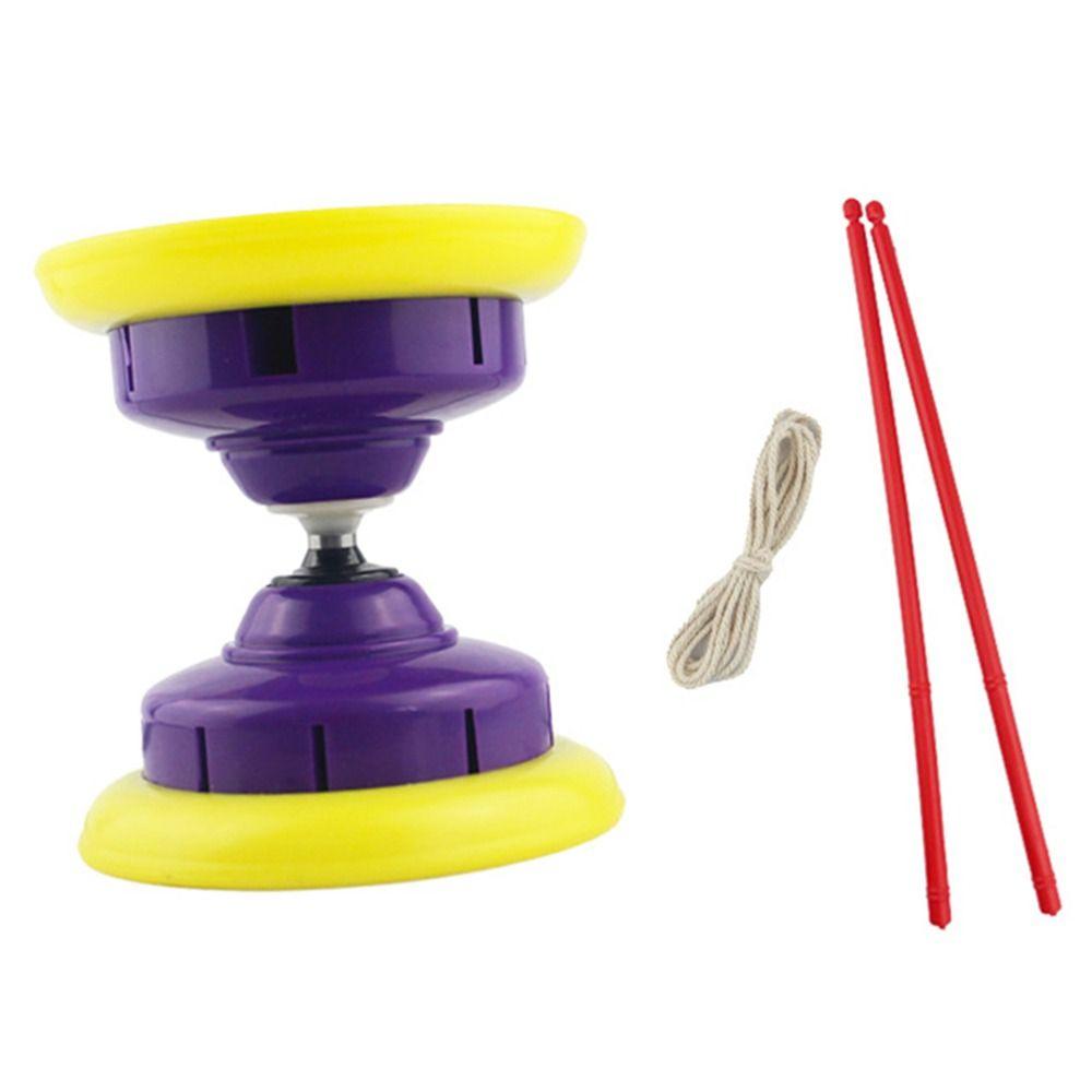 Leather Chinese Yoyo Diabolo Set Bowl Shape Diabolo Toy Portable Chinese Diabolo Child