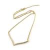 Les Trésors De Lily [N7125] - Gold-Plated Necklace 'Sissi' White Gold - 40x3 Mm