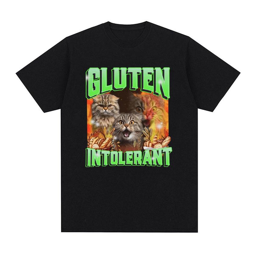 2026 Summer Cotton Printed TShirt Funny CeUnisext Cat Meme Graphic Tee Unisex WoUnisex Hip Hop Rap Streetwear Breathable Comfort Top
