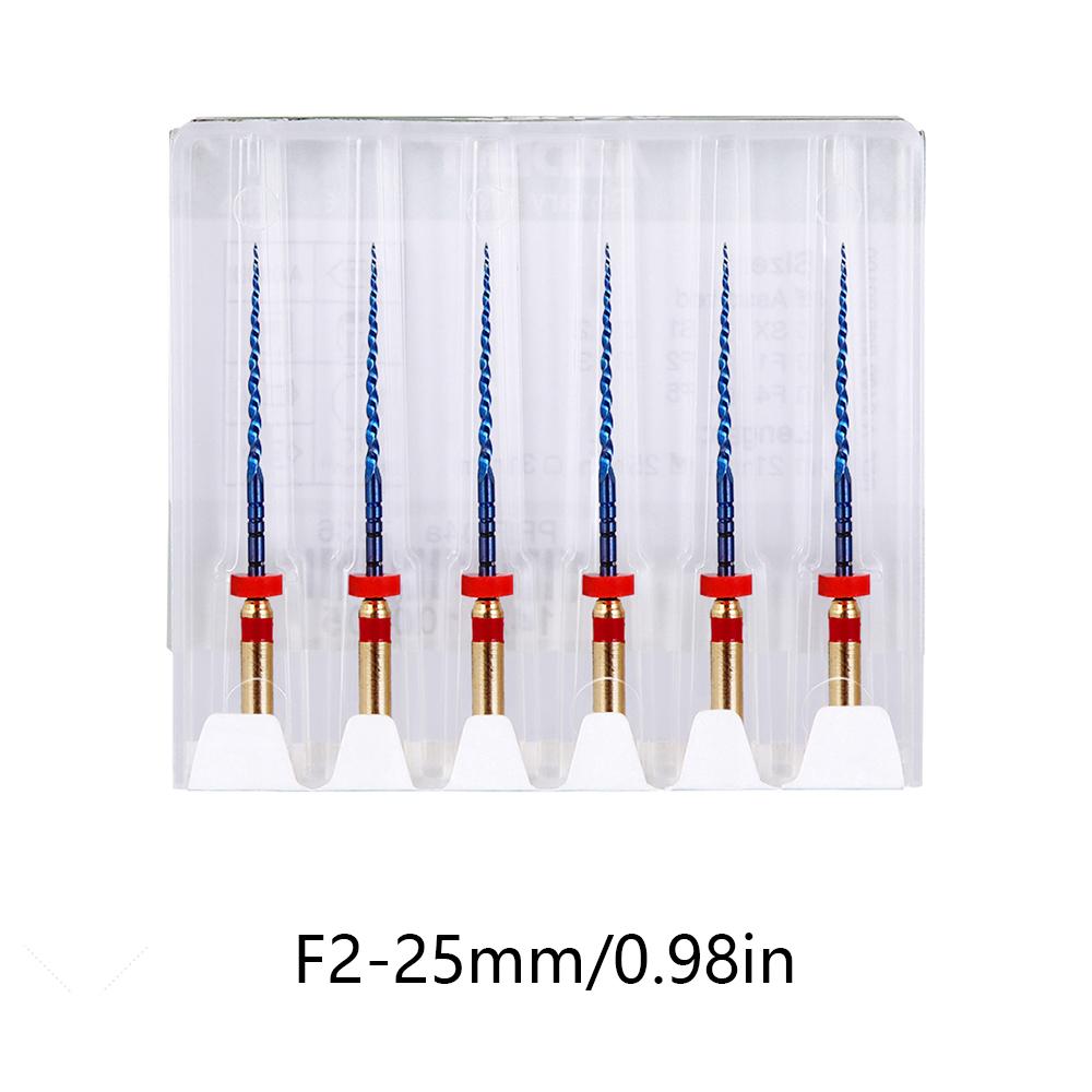 6Pcs Dental Heat Activated Root Canal Files Sx-F3 25Mm Bendable Dentist Tools For Root Canal Treatment