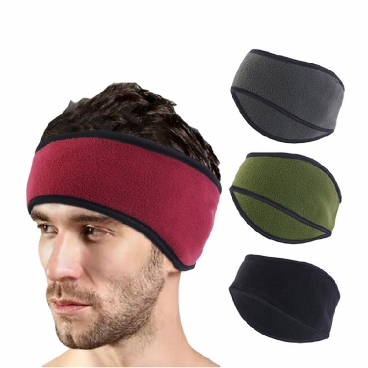 Winter Sweatband Ear Muffs Solid Color Headbands Running Fitness Head Cover for Outdoor Sport