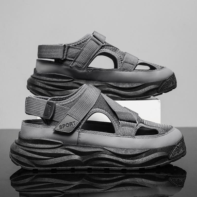 

Fashion Sandals Men Original Shoes Man Summer Sandal EVA Breathable Casual For Designer Luxury Husband Sandles Flip Flops Slippers Men s 39 сірий колір