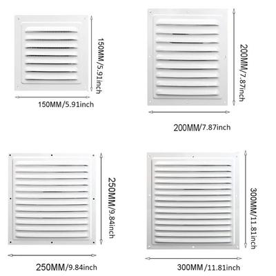 Aluminum Alloy Air Vent Grille Heating Cooling Vents Plate Exhaust Outlet Window Square Vent Air System Net Cover Screen Metal