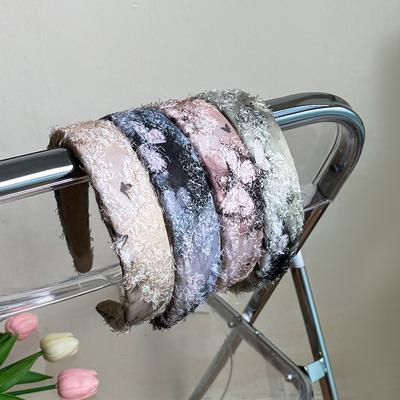 Neue Tinte Schmetterling Stoff Haarreifen Damen Mode Klassische Spitze Schwamm Stirnbänder Outdoor Freizeit Haarschmuck