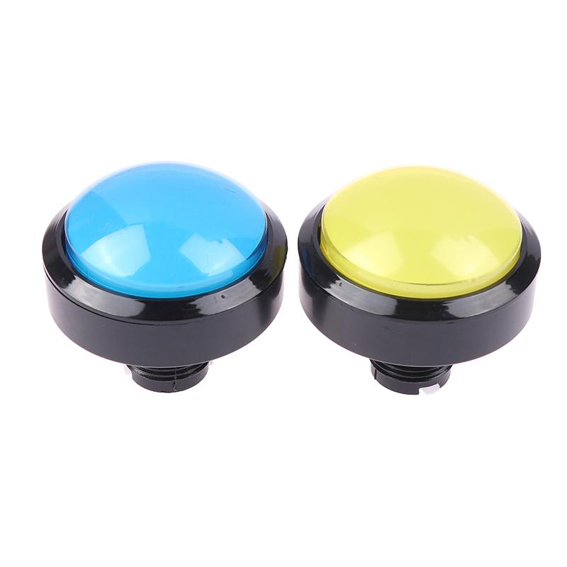 1Pc 60Mm Arcade Buttons Big Round Led Illuminated With Microswitch For Diy Arcade Game Machine Parts 12V 32A Dome Light Switch