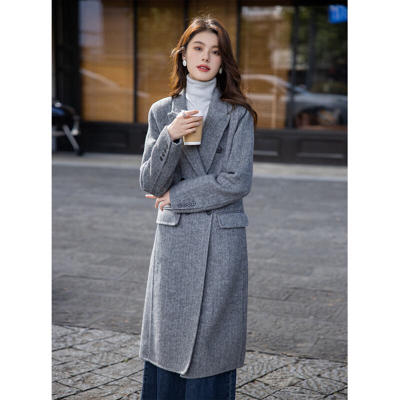 MOCANA Women's Classic Double-faced Wool Coat MKNJD2996