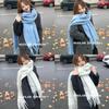 Solid Color Women's Imitation Cashmere Loop Scarf - Warm Autumn/Winter Neck Warmer Trend for Couples and Students