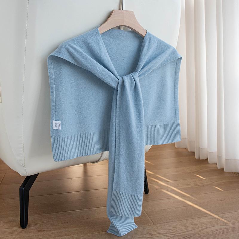Four Seasons Cashmere Knitted Shawl Premium Sensing Shoulder and Neck Multifunctional Knotted Versatile Scarf