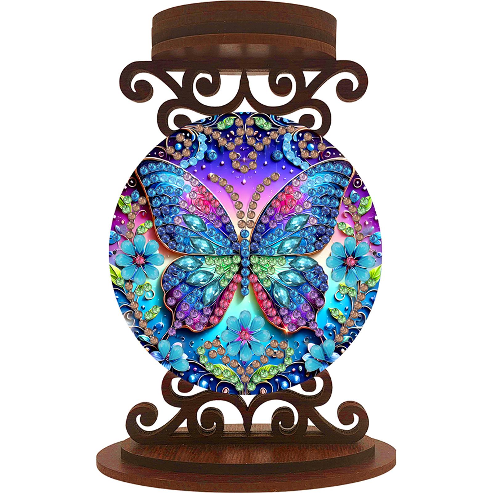 Flower Diamond Painting Candle Holder Ornaments Aromatherapy Candle Holder 5D DIY Diamond Art Mini Candle Holder for Art Crafts