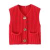 Kaslead New Arrival Women's Clothing Fashion Style Fashion Minimalist Sleeveless Short Knitted Vest