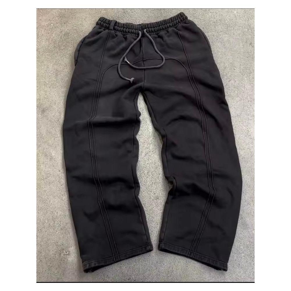 

RogueWave Y2k Уличные Повседневные Брюки Повседневные Брюки Хип-Хоп Винтаж Уличная Одежда Рэп Одежда для Уличных Танцев Брюки Тренд Оверсайз M чёрный