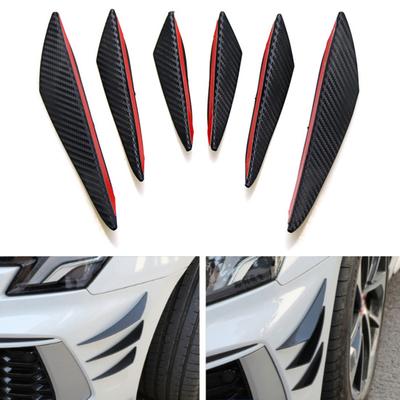 6 Pcs Car Spoiler Splitters Decorative Easy Installation Protect Vehicle Edge Thickened Great Stickiness Spoiler Lips Car Accessories