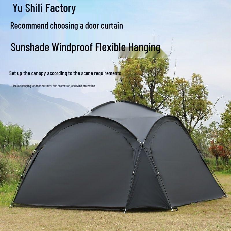 Mongolisches Jurte Exquisites Kuppeldach: XL Outdoor-Sonnenschirm mit Silberbeschichtung für Sonnen- und Regenschutz