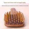 Sandalwood Travel Massage Comb: Portable Solid Wood Fluffy Comb with Cushion Airbag for Hair and Scalp Massage.