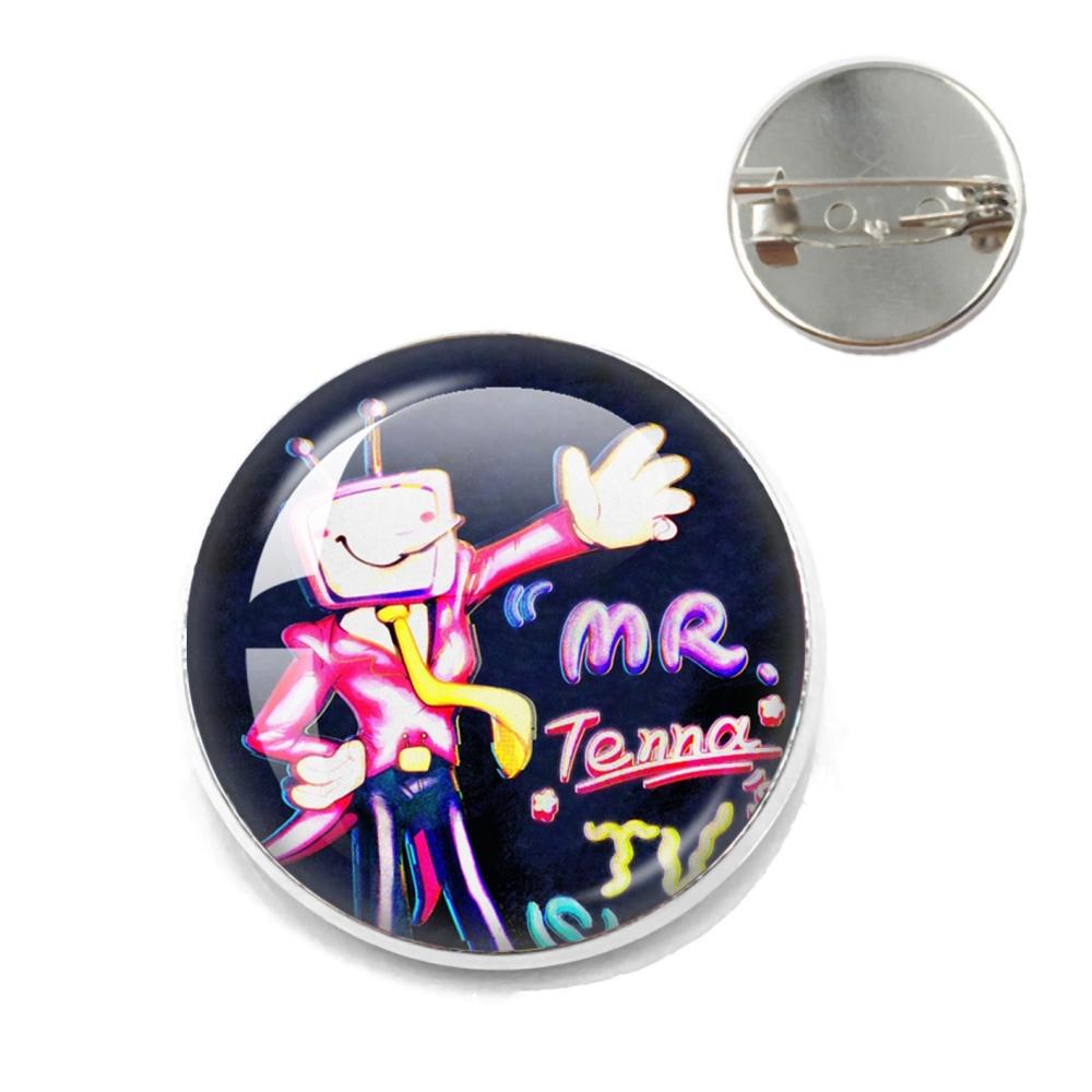 Deltarune Game Character Funny Meme Metal PinsTenna Glass Brooch Badges Accessories Pins Gamer Fans Friends Jewelry Gift