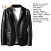 Men Jacket Lapel Long Sleeve Single Breasted Faux Leather Coat with Pockets Loose Fit Solid Color Outwear