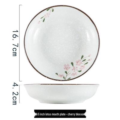 ZISIZ Ceramic Cherry Blossom Dinner Plate Set (2-Pack)
