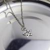 European-American Gothic Star Pendant Necklace - Silver Chain, Multi-style Cross Design