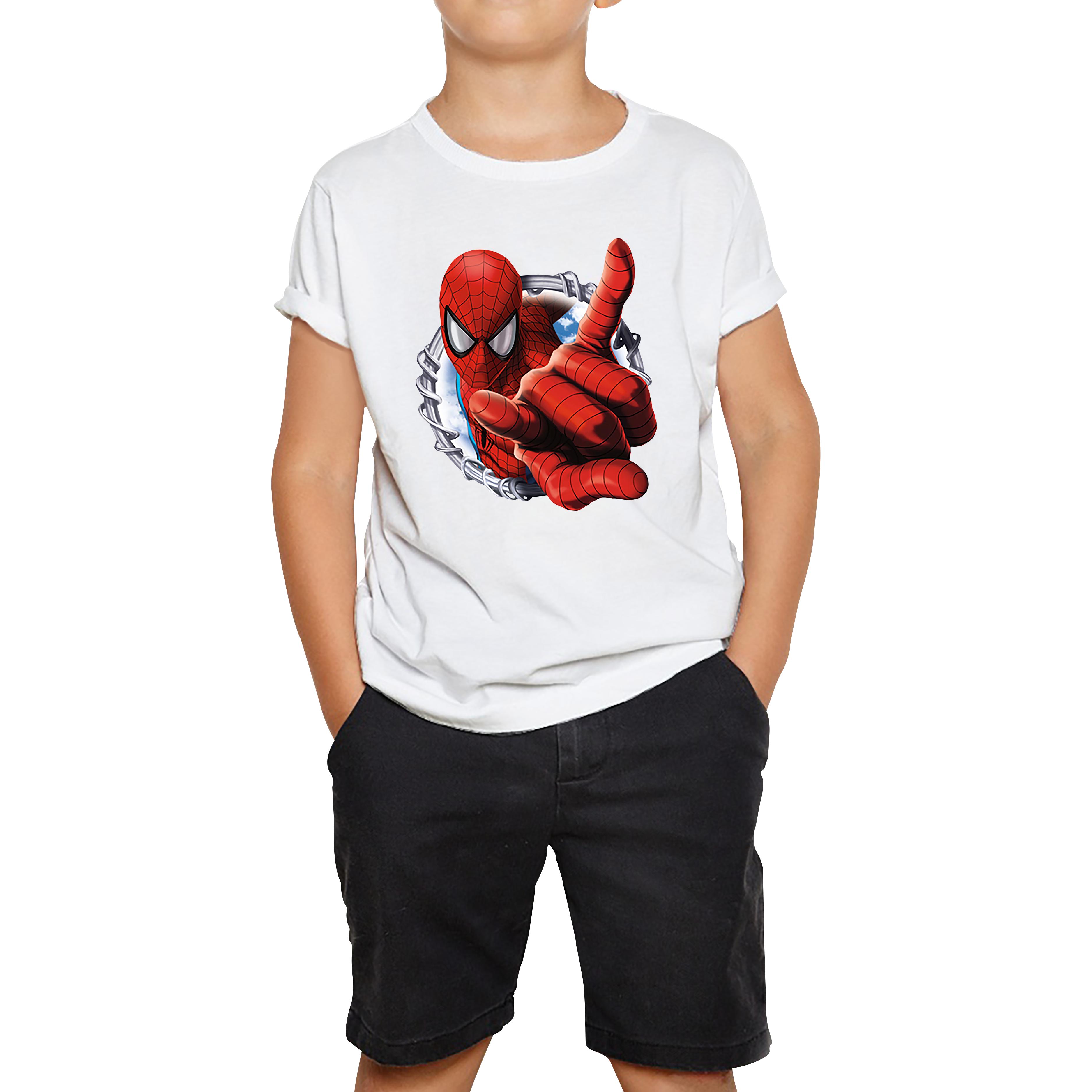 Spiderman Logo No Way Home Avengers Marvel Character Superhero Kids Tee 110
