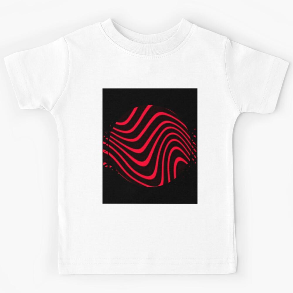 Red and Black Geometry Digital Art Kids T-Shirt 140