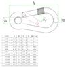 2 Pcs Locking Carabiner Screw Gate Buckle Heavy Duty Carabiner Stainless Steel Screw Lock Carabiner Hooks Durable