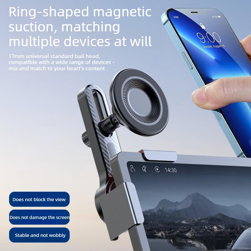 New Anti-Shake Magnetic Phone Holder for Car Display Screen Universal Car Central Screen Magnetic Holder for Tesla Model 3/Y/X/S