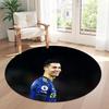 Cristiano Ronaldo Runder Teppich Perfekt für Spielzimmer Esszimmer Dekorieren Sie Zimmer Balkon Rutschfester Runder Teppich Dekorieren Sie Büros Hochzeitsfeier Geschenk