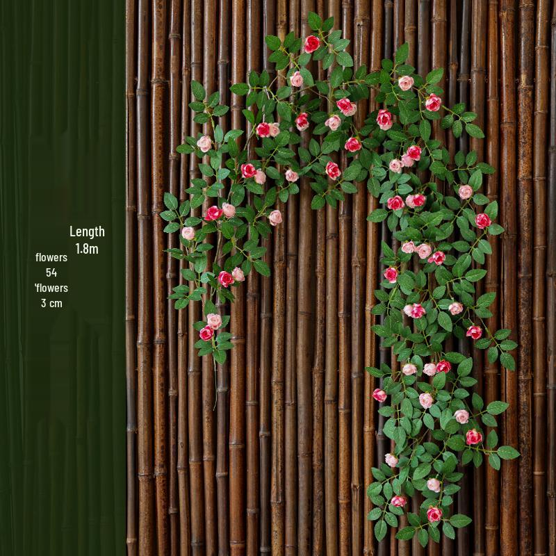 Rose Vine Faux Flower Garland for Air Conditioner, Ceiling, and Wall Decoration