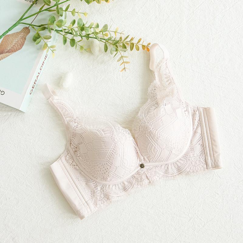 New silk rimless bra, thin adjusted mulberry silk underwear, lace sexy gathering