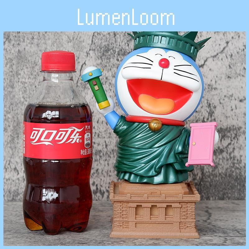 Of Statue Doraemon Liberty Pvc Display Action Figures Model Toy Gifts Decoration