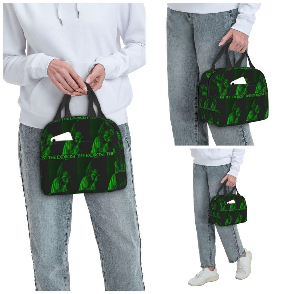 The Exorcist Green Insulated Lunch Bag for Kids School Cooler Thermal Food Box Tote Portable Lunch Boxes Container