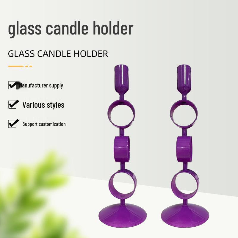 Handcrafted Minimalist Glass Candlestick for Home and Bar Décor -