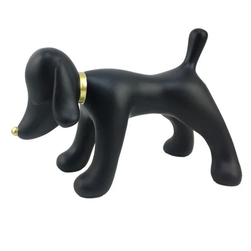 For Creative Dog Figurines Art Modern Nordic Miniatures Sculpture Aesthetic Elegant Sculptures Lonesome Dog Figurine Table Decor