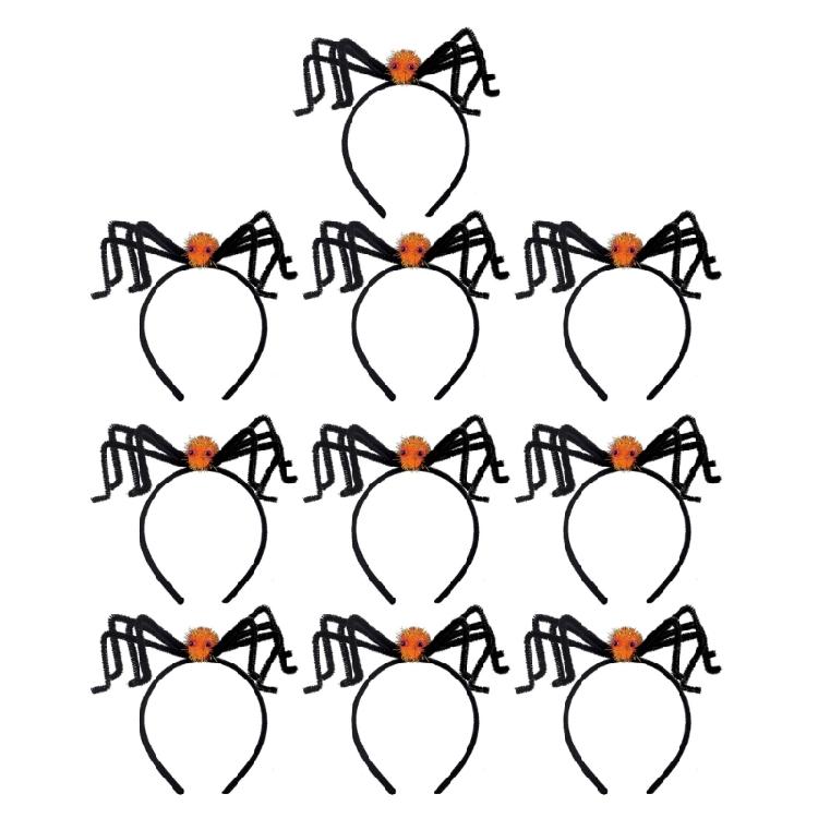 Halloween Parties Essential Headbands Comfortable Festival Halloween Headgears with Spders for Parties Fun