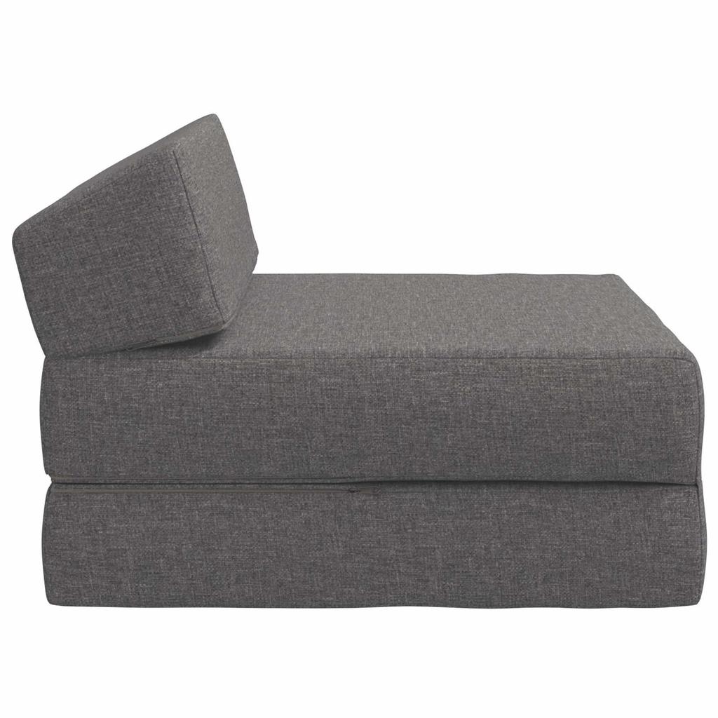 Folding Sofa Bed Light Grey 60 x 70 x 41 cm Fabric