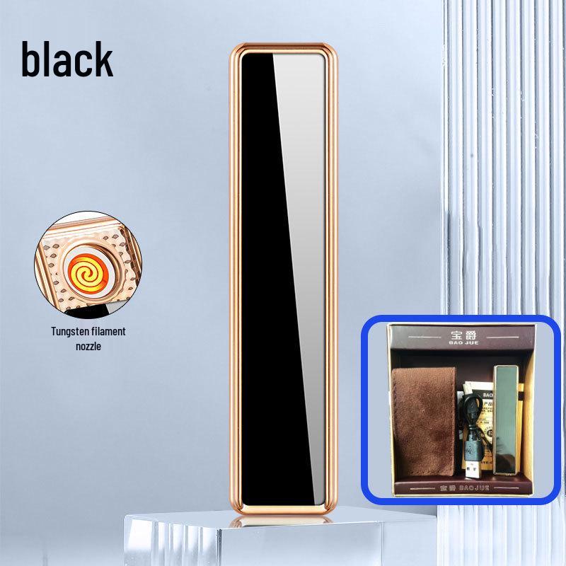 USB Rechargeable Silent Ultra-Thin Mini Lighter – Trendy TikTok Style for Men