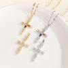 European And American Popular Fashion Zircon Cross Necklace Pendant For Women with Retro Temperament Jewelry