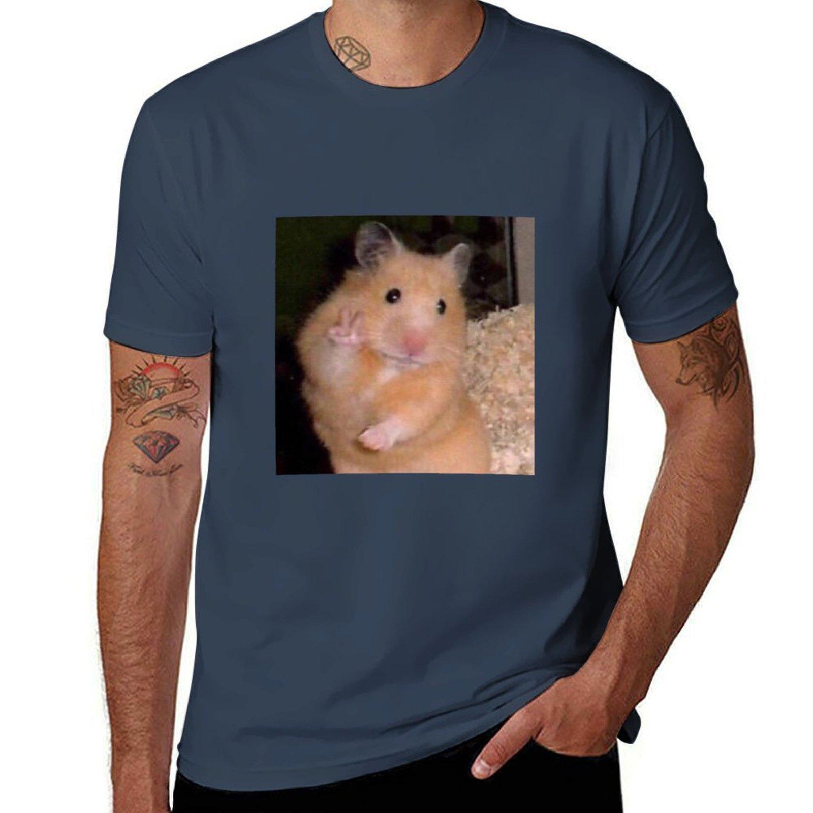

peace sign hamster Tshirt funnys sweat oversizeds cute tops t shirts for men S