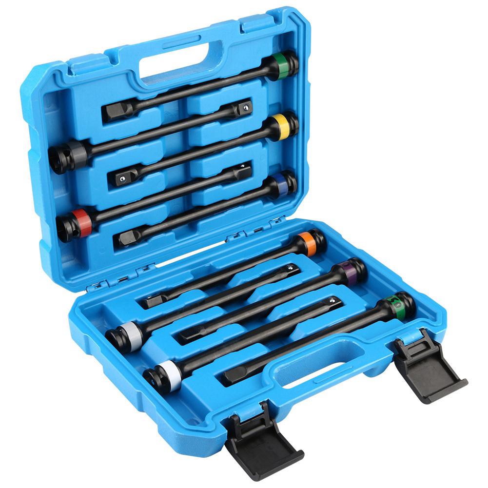 10PCS 1/2 Drive Stick Limiter Extension Bar Set, Color Coded Engraved Settings with Calibration, for Fitment