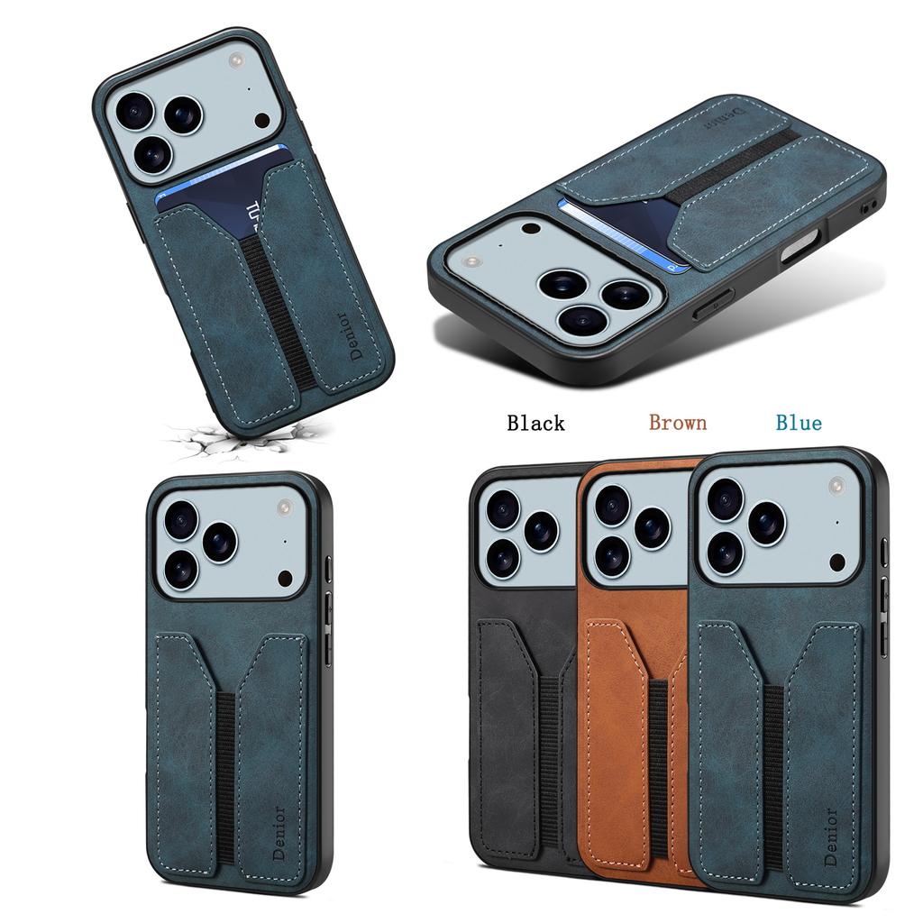 EUCAGR Luxury Wallet Phone Case Card Holder PU Leather Pocket Cover For iPhone 17E 17 Pro Max 17Air 17Pro Soft Back Cover