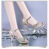 Summer New Korean Style Women's Stiletto High Heel Sandals Sexy One Buckle Peep Toe Sandals