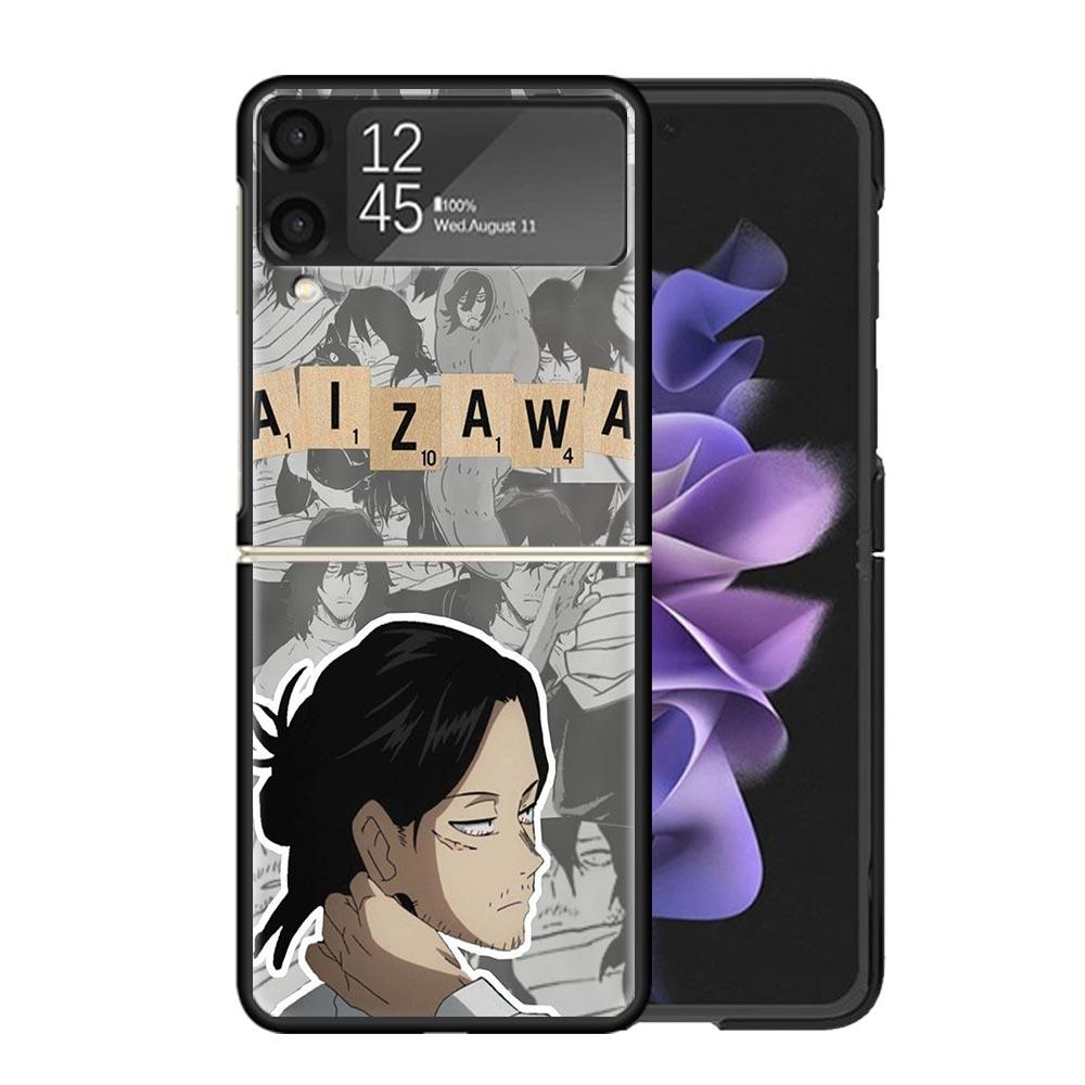 

My Hero Aizawa Shouta Clear Phone Case For Samsung Z Flip 7 6 5 4 3 Galaxy ZFlip7 ZFlip6 ZFlip5 ZFlip4 ZFlip3 5G Print Cover Coq Samsung Z Flip 4